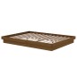 vidaXL Estructura cama matrimonio madera maciza marrón miel 135x190cm vidaXL Estructura cama matrimonio madera maciza marrón miel 135x190cm