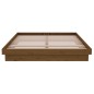 vidaXL Estructura cama matrimonio madera maciza marrón miel 135x190cm vidaXL Estructura cama matrimonio madera maciza marrón miel 135x190cm