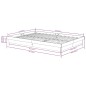 vidaXL Estructura cama matrimonio madera maciza marrón miel 135x190cm vidaXL Estructura cama matrimonio madera maciza marrón miel 135x190cm
