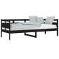 vidaXL Sofá cama madera maciza de pino negro 80x200 cm vidaXL Sofá cama madera maciza de pino negro 80x200 cm