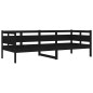 vidaXL Sofá cama madera maciza de pino negro 80x200 cm vidaXL Sofá cama madera maciza de pino negro 80x200 cm
