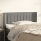 vidaXL Cabecero de terciopelo gris claro 83x16x78/88 cm vidaXL Cabecero de terciopelo gris claro 83x16x78/88 cm
