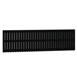 vidaXL Cabecero de cama de pared madera maciza pino negro 204x3x60 cm