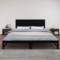 vidaXL Cabecero de cama de pared madera maciza pino negro 204x3x60 cm vidaXL Cabecero de cama de pared madera maciza pino negro 204x3x60 cm