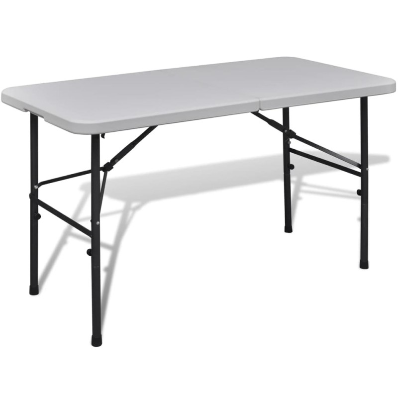vidaXL Mesa de jardín plegable 122 cm HDPE blanco vidaXL Mesa de jardín plegable 122 cm HDPE blanco