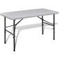vidaXL Mesa de jardín plegable 122 cm HDPE blanco vidaXL Mesa de jardín plegable 122 cm HDPE blanco