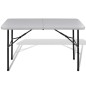 vidaXL Mesa de jardín plegable 122 cm HDPE blanco vidaXL Mesa de jardín plegable 122 cm HDPE blanco