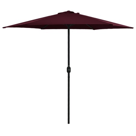vidaXL Sombrilla de jardín con palo de aluminio rojo burdeos 270x246cm