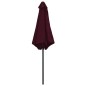 vidaXL Sombrilla de jardín con palo de aluminio rojo burdeos 270x246cm