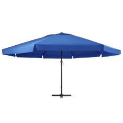 vidaXL Sombrilla de jardín con palo de aluminio azul celeste 500 cm 