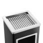 vidaXL Papelera con cenicero de acero negro 36 L vidaXL Papelera con cenicero de acero negro 36 L