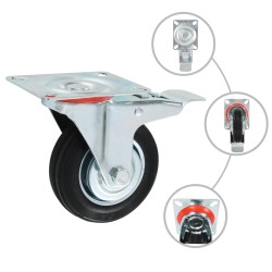 vidaXL Ruedas giratorias 4 unidades 100 mm