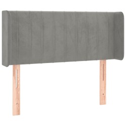 vidaXL Cabecero de terciopelo gris claro 103x16x78/88 cm
