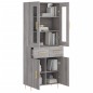 vidaXL Aparador alto madera contrachapada gris sonoma 69,5x34x180 cm vidaXL Aparador alto madera contrachapada gris sonoma 69,5x34x180 cm