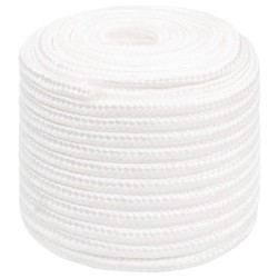 vidaXL Cuerda de barco polipropileno blanco intenso 16 mm 250 m