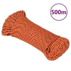 vidaXL Cuerda de barco polipropileno naranja 3 mm 500 m