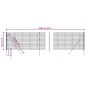 vidaXL Cerca de alambre de acero galvanizado gris antracita 1,1x10 m vidaXL Cerca de alambre de acero galvanizado gris antracita 1,1x10 m