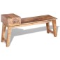 vidaXL Banco con cajón madera maciza de mango 120x36x60 cm vidaXL Banco con cajón madera maciza de mango 120x36x60 cm