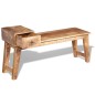 vidaXL Banco con cajón madera maciza de mango 120x36x60 cm vidaXL Banco con cajón madera maciza de mango 120x36x60 cm