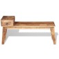 vidaXL Banco con cajón madera maciza de mango 120x36x60 cm vidaXL Banco con cajón madera maciza de mango 120x36x60 cm