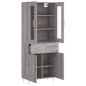 vidaXL Aparador alto madera contrachapada gris sonoma 69,5x34x180 cm vidaXL Aparador alto madera contrachapada gris sonoma 69,5x34x180 cm