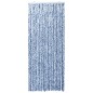 vidaXL Cortina mosquitera chenilla azul blanco y plateado 90x220 cm vidaXL Cortina mosquitera chenilla azul blanco y plateado 90x220 cm