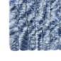 vidaXL Cortina mosquitera chenilla azul blanco y plateado 90x220 cm vidaXL Cortina mosquitera chenilla azul blanco y plateado 90x220 cm