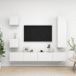 vidaXL Set de muebles de salón TV 5 piezas madera de ingeniería blanco vidaXL Set de muebles de salón TV 5 piezas madera de ingeniería blanco