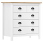 vidaXL Mesita de noche Hill madera maciza de pino blanco 79x40x80 cm vidaXL Mesita de noche Hill madera maciza de pino blanco 79x40x80 cm