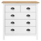 vidaXL Mesita de noche Hill madera maciza de pino blanco 79x40x80 cm vidaXL Mesita de noche Hill madera maciza de pino blanco 79x40x80 cm