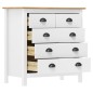 vidaXL Mesita de noche Hill madera maciza de pino blanco 79x40x80 cm vidaXL Mesita de noche Hill madera maciza de pino blanco 79x40x80 cm