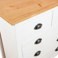 vidaXL Mesita de noche Hill madera maciza de pino blanco 79x40x80 cm vidaXL Mesita de noche Hill madera maciza de pino blanco 79x40x80 cm