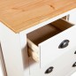 vidaXL Mesita de noche Hill madera maciza de pino blanco 79x40x80 cm vidaXL Mesita de noche Hill madera maciza de pino blanco 79x40x80 cm