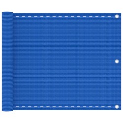 vidaXL Toldo para balcón HDPE azul 75x300 cm 