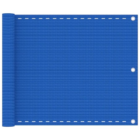 vidaXL Toldo para balcón HDPE azul 75x300 cm 