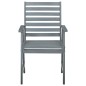 vidaXL Sillas de comedor de jardín 3 uds madera maciza de acacia gris vidaXL Sillas de comedor de jardín 3 uds madera maciza de acacia gris