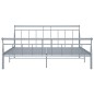 vidaXL Estructura de cama de metal gris 200x200 cm