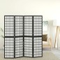 vidaXL Biombo plegable con 4 paneles estilo japonés negro 160x170 cm vidaXL Biombo plegable con 4 paneles estilo japonés negro 160x170 cm
