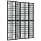 vidaXL Biombo plegable con 4 paneles estilo japonés negro 160x170 cm vidaXL Biombo plegable con 4 paneles estilo japonés negro 160x170 cm