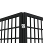 vidaXL Biombo plegable con 4 paneles estilo japonés negro 160x170 cm vidaXL Biombo plegable con 4 paneles estilo japonés negro 160x170 cm