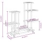 vidaXL Soporte de flores con ruedas madera maciza abeto 95x25x101 cm