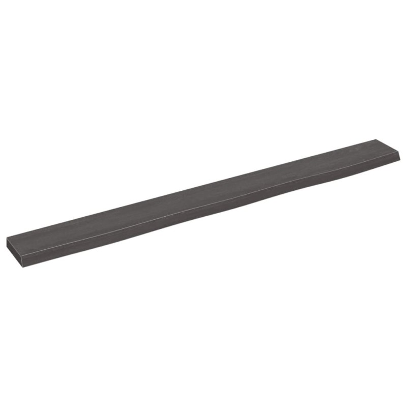 vidaXL Estante de pared madera roble tratada marrón oscuro 100x10x2 cm vidaXL Estante de pared madera roble tratada marrón oscuro 100x10x2 cm