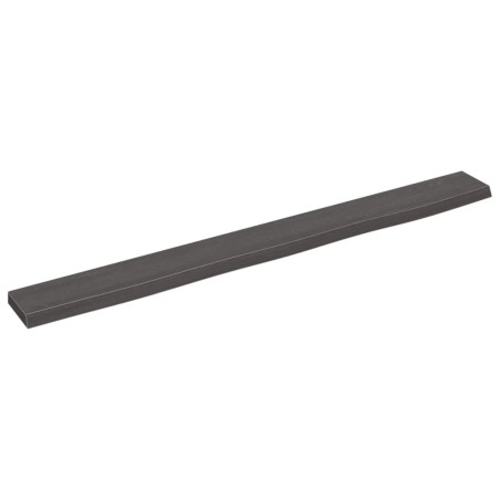 vidaXL Estante de pared madera roble tratada marrón oscuro 100x10x2 cm