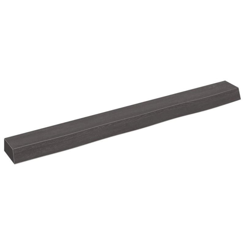vidaXL Estante de pared madera roble tratada marrón oscuro 100x10x6 cm vidaXL Estante de pared madera roble tratada marrón oscuro 100x10x6 cm
