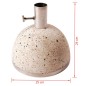 Pie de parasol 11,5 kg S blanco PV09 de Esschert Design Pie de parasol 11,5 kg S blanco PV09 de Esschert Design