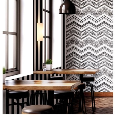 Noordwand Papel de pared Urban Friends & Coffee Etnico blanco y negro
