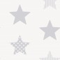 Noordwand Papel de pared Kids @ Home Superstar plateado y blanco