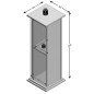 FMD Mesita decorativa con puerta blanco 88,5 cm FMD Mesita decorativa con puerta blanco 88,5 cm