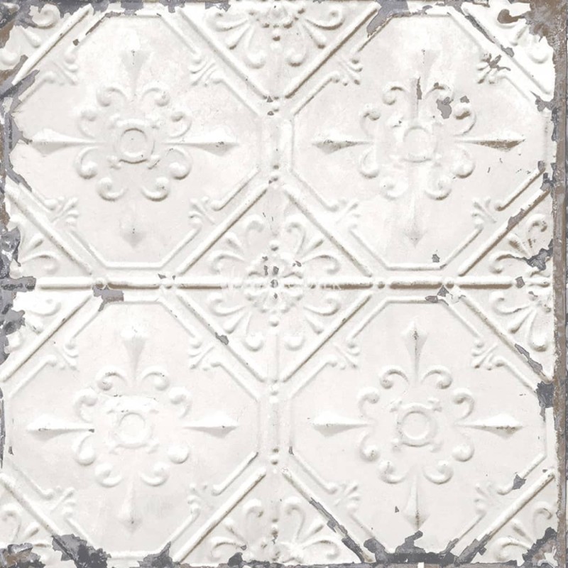 DUTCH WALLCOVERINGS Papel de pared techo de hojalata blanco DUTCH WALLCOVERINGS Papel de pared techo de hojalata blanco