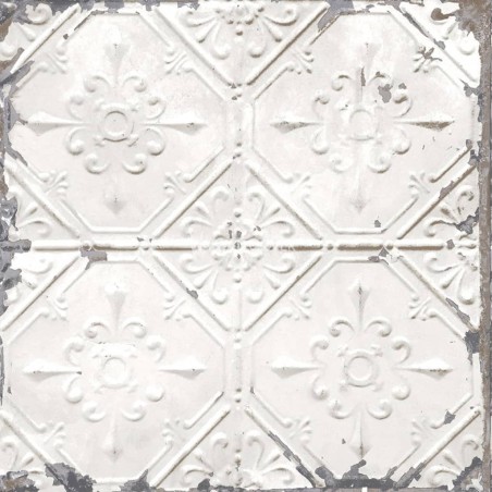 DUTCH WALLCOVERINGS Papel de pared techo de hojalata blanco